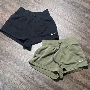 Nike Women's Black and Olive Shorts